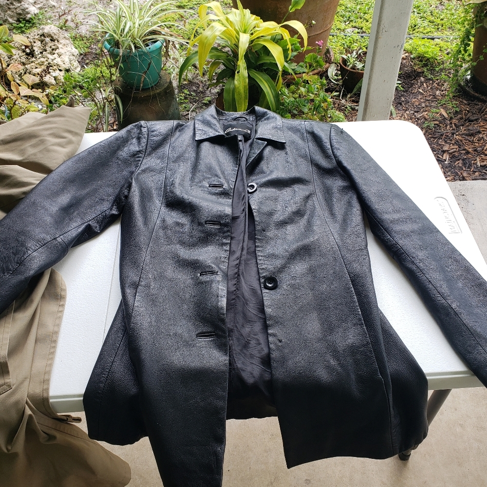 Long soft leather jacket